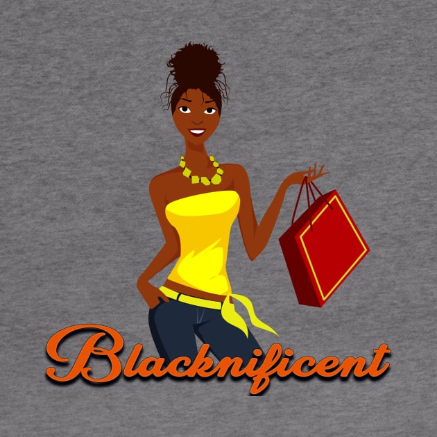 Blacknificent, Confident Black Woman, Melanin by Diaspora Wear